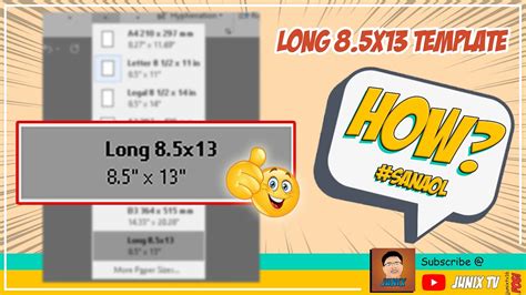 8.5x13 paper size|HOW TO ADD LONG (8.5X13) SA IYONG PAPER SIZES.